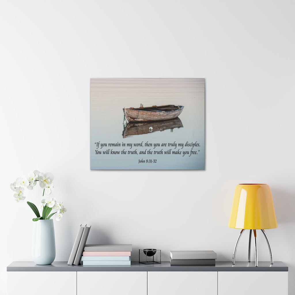 Scripture Walls Truth Will Make You Free John 8:31-32 Christian Home Decor Wall Art Scripture Ready to Hang Faith Print Unframed-Express Your Love Gifts