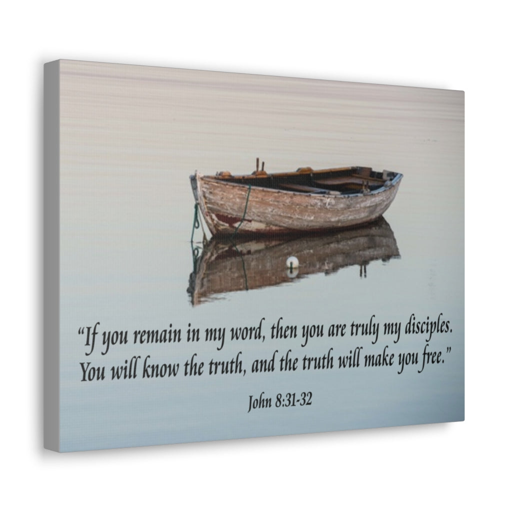 Scripture Walls Truth Will Make You Free John 8:31-32 Christian Home Decor Wall Art Scripture Ready to Hang Faith Print Unframed-Express Your Love Gifts