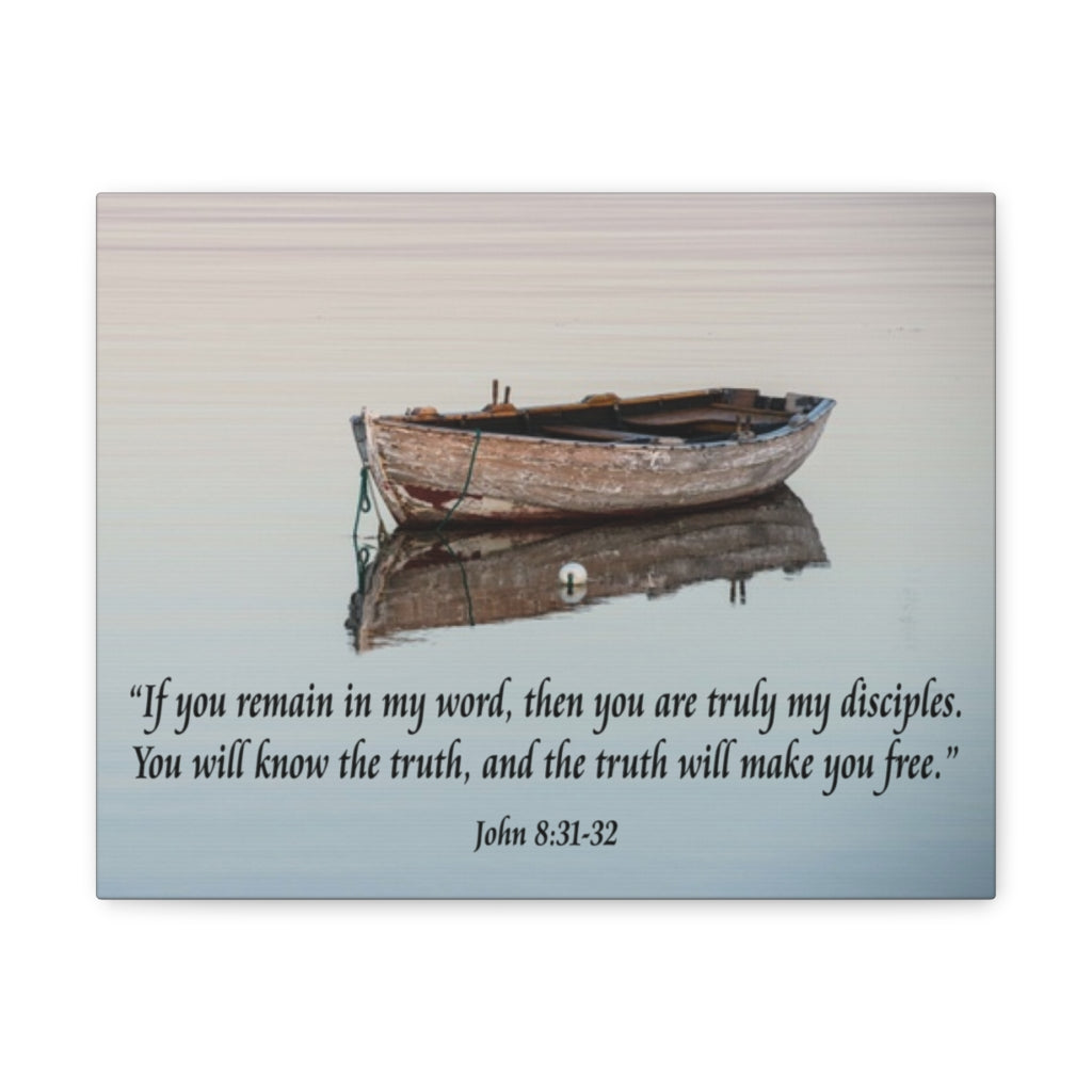 Scripture Walls Truth Will Make You Free John 8:31-32 Christian Home Decor Wall Art Scripture Ready to Hang Faith Print Unframed-Express Your Love Gifts