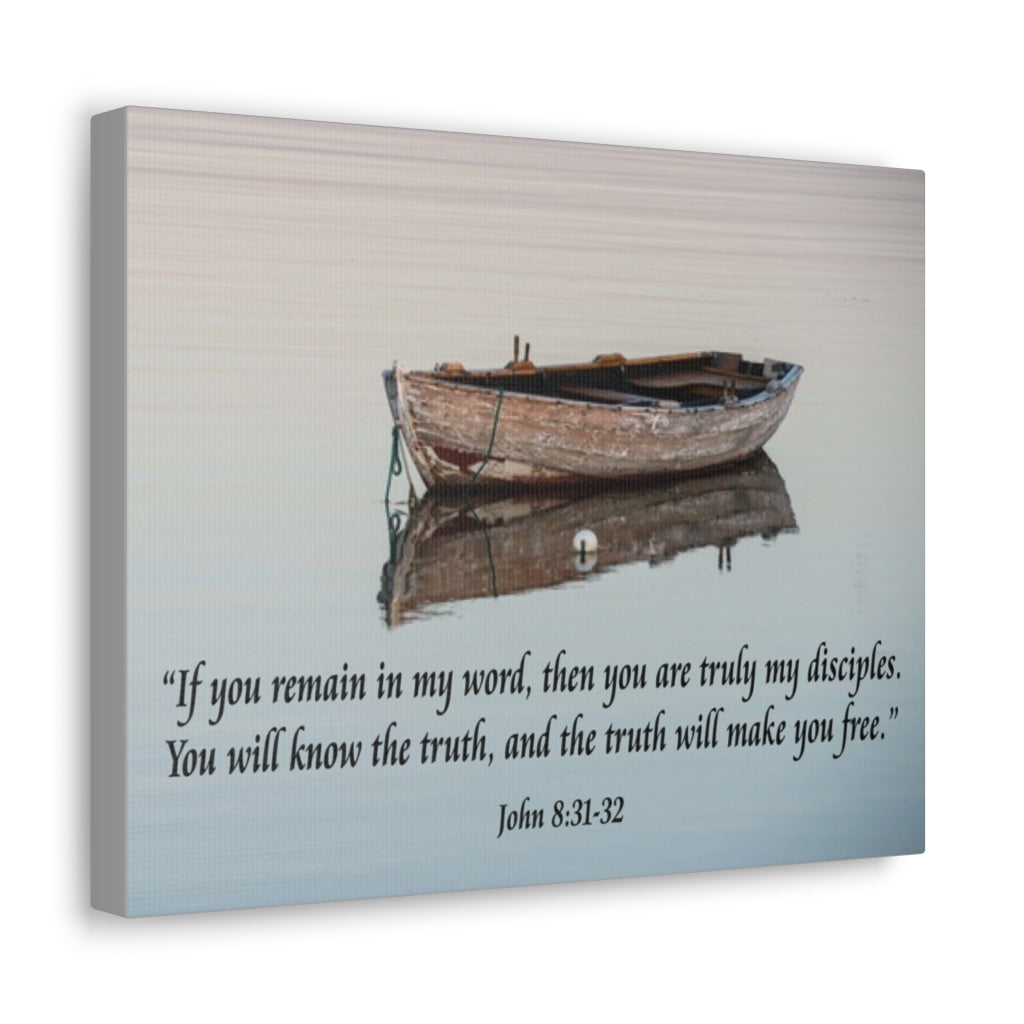 Scripture Walls Truth Will Make You Free John 8:31-32 Christian Home Decor Wall Art Scripture Ready to Hang Faith Print Unframed-Express Your Love Gifts