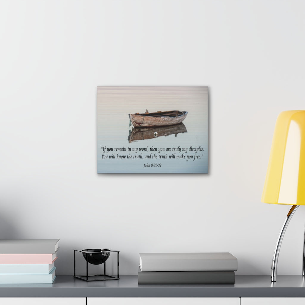 Scripture Walls Truth Will Make You Free John 8:31-32 Christian Home Decor Wall Art Scripture Ready to Hang Faith Print Unframed-Express Your Love Gifts