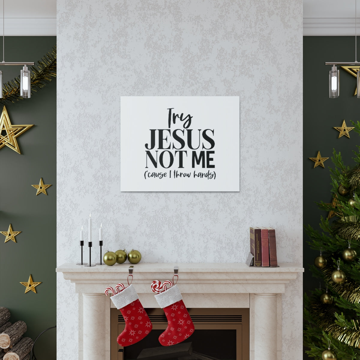 Try Jesus Not Me 1 John 2:1 Christian Wall Art Bible Verse Print Ready to Hang Unframed-Express Your Love Gifts