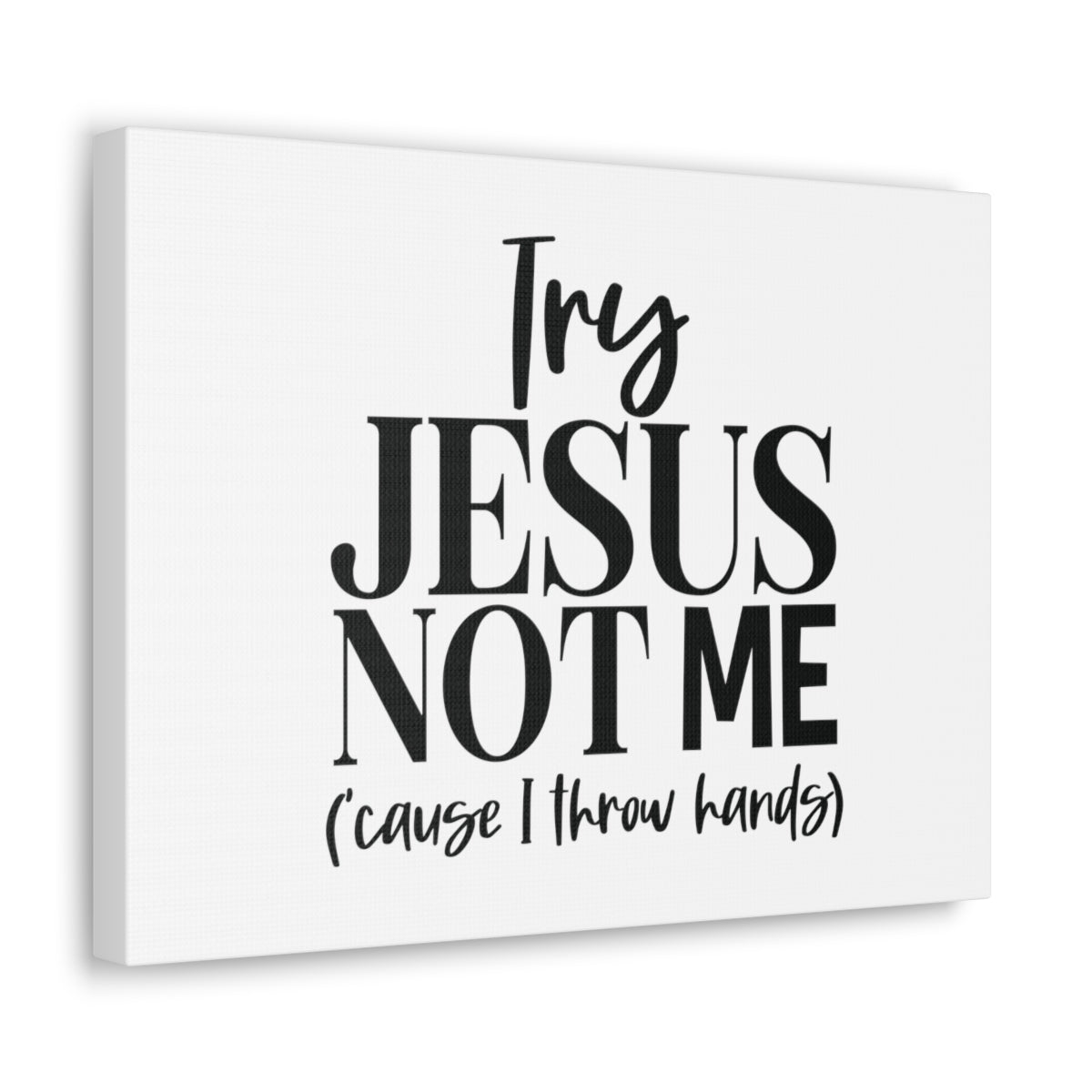 Try Jesus Not Me 1 John 2:1 Christian Wall Art Bible Verse Print Ready to Hang Unframed-Express Your Love Gifts