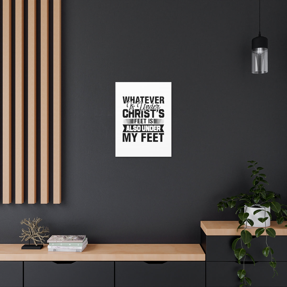 Under Christ's Feet 2 Corinthians 13:5 Christian Wall Art Bible Verse Print Ready to Hang Unframed-Express Your Love Gifts