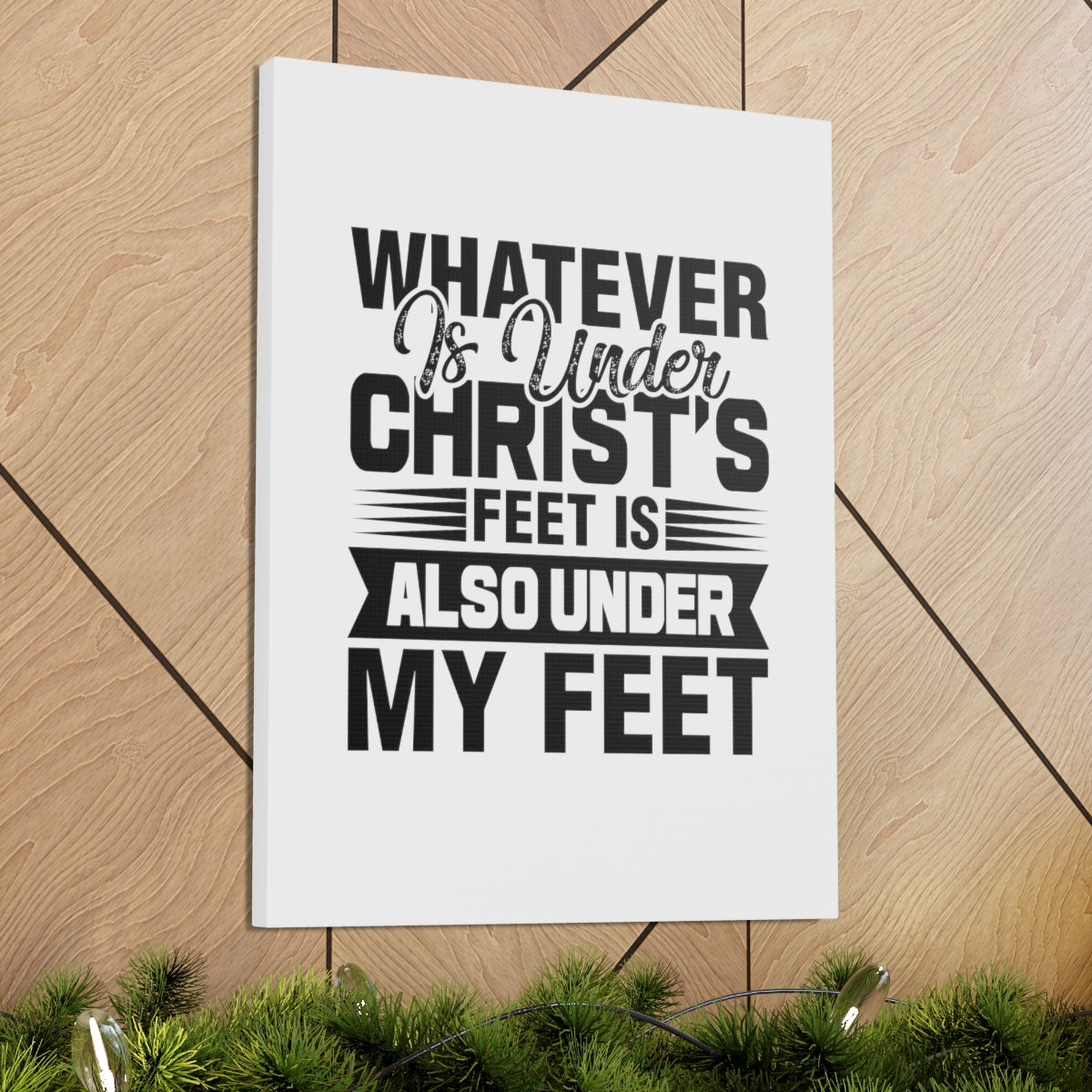 Under Christ's Feet 2 Corinthians 13:5 Christian Wall Art Bible Verse Print Ready to Hang Unframed-Express Your Love Gifts
