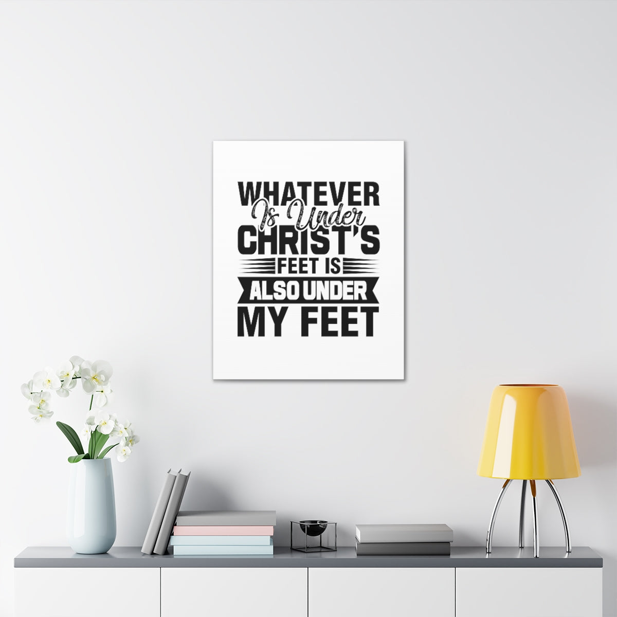 Under Christ's Feet 2 Corinthians 13:5 Christian Wall Art Bible Verse Print Ready to Hang Unframed-Express Your Love Gifts