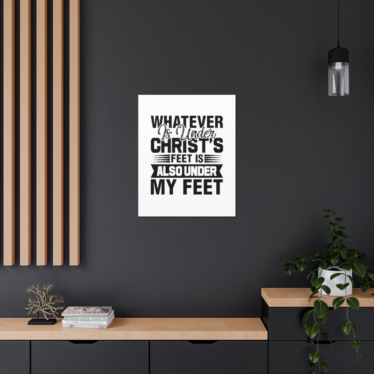 Under Christ's Feet 2 Corinthians 13:5 Christian Wall Art Bible Verse Print Ready to Hang Unframed-Express Your Love Gifts