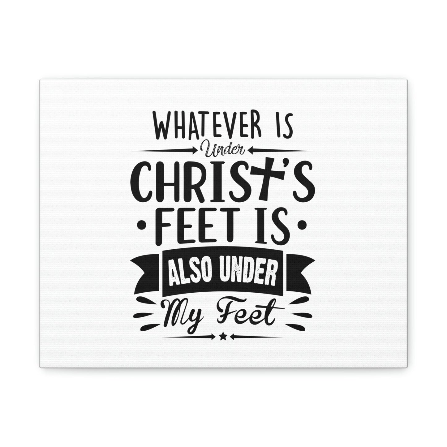 Under Christ's Feet Ephesians 1:22 Cross Christian Wall Art Bible Verse Print Ready to Hang Unframed-Express Your Love Gifts