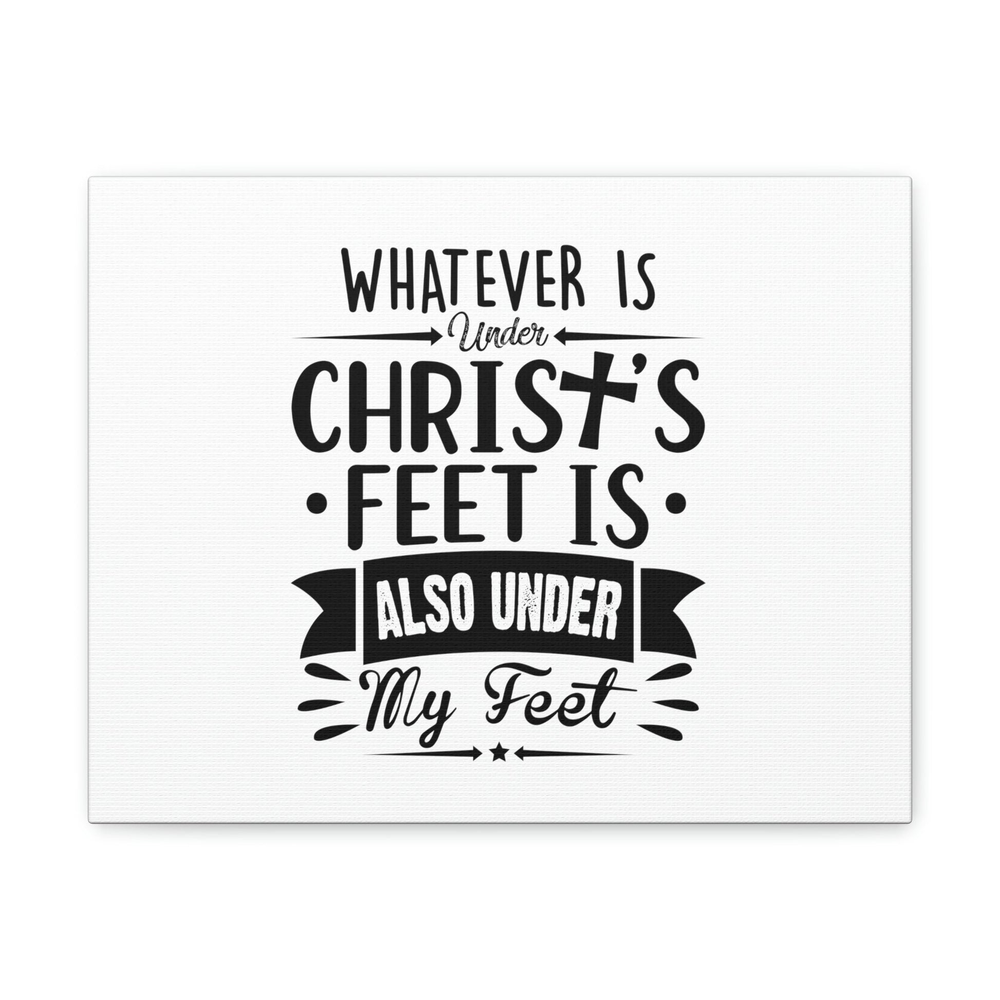 Under Christ's Feet Ephesians 1:22 Cross Christian Wall Art Bible Verse Print Ready to Hang Unframed-Express Your Love Gifts