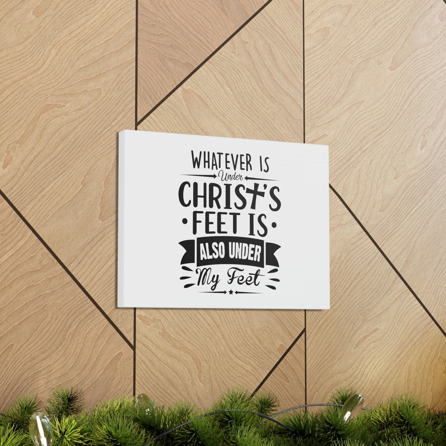 Under Christ's Feet Ephesians 1:22 Cross Christian Wall Art Bible Verse Print Ready to Hang Unframed-Express Your Love Gifts
