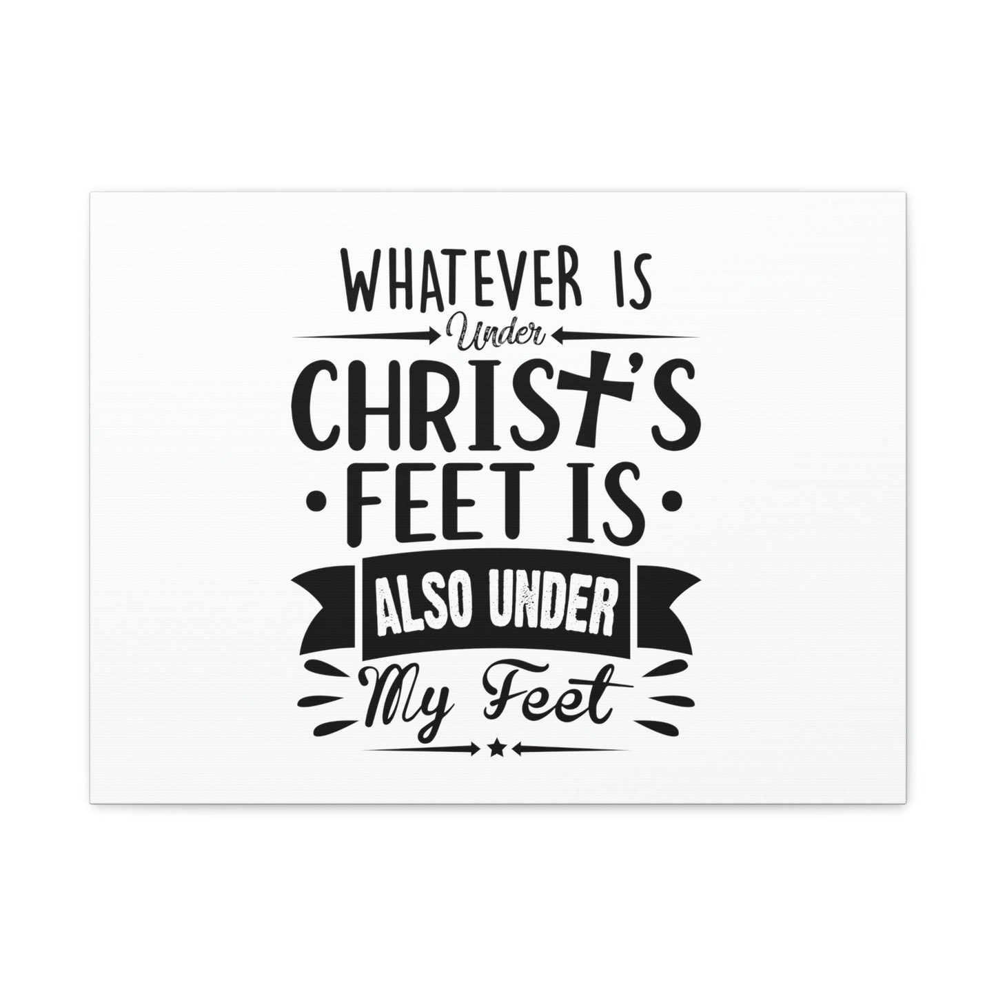 Under Christ's Feet Ephesians 1:22 Cross Christian Wall Art Bible Verse Print Ready to Hang Unframed-Express Your Love Gifts