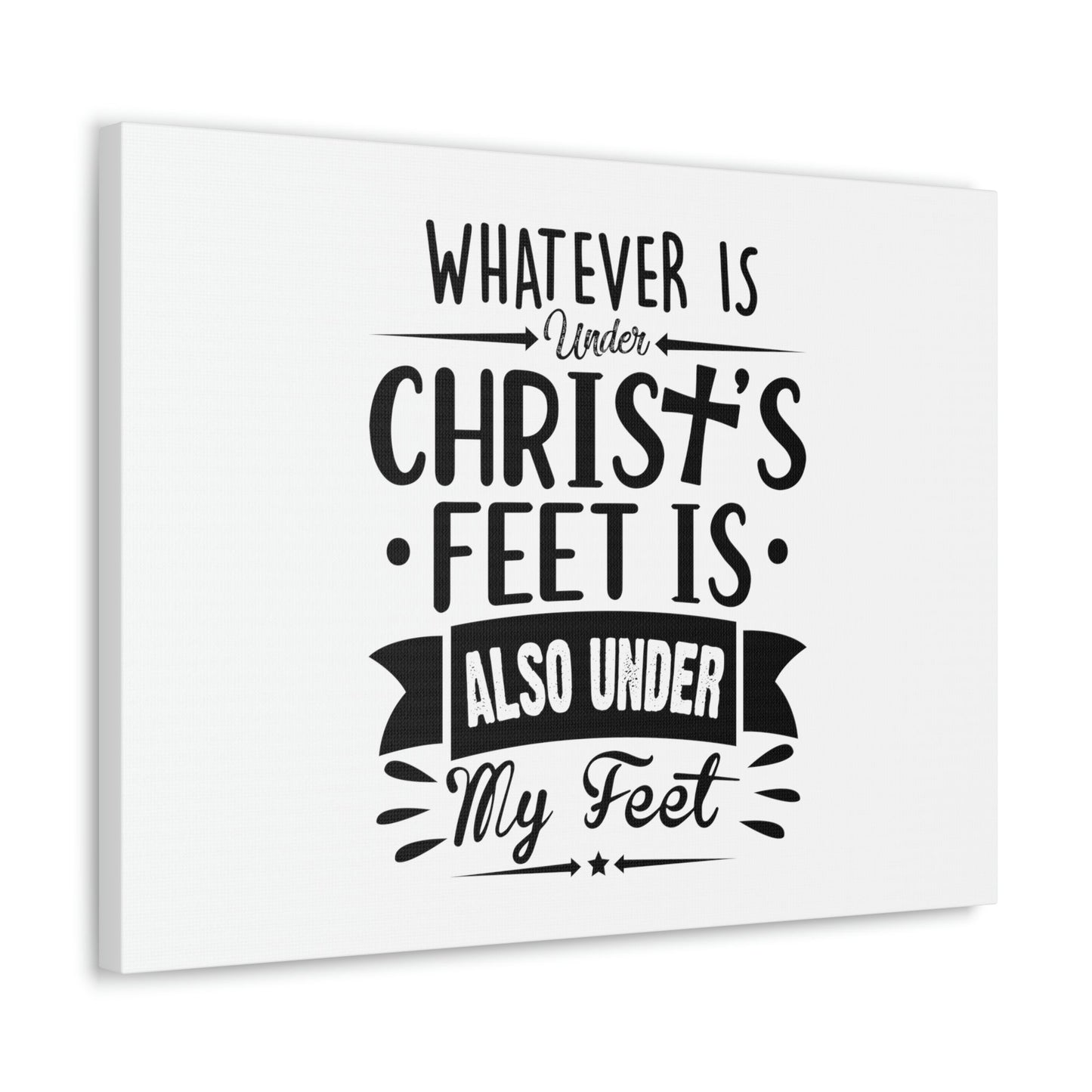Under Christ's Feet Ephesians 1:22 Cross Christian Wall Art Bible Verse Print Ready to Hang Unframed-Express Your Love Gifts