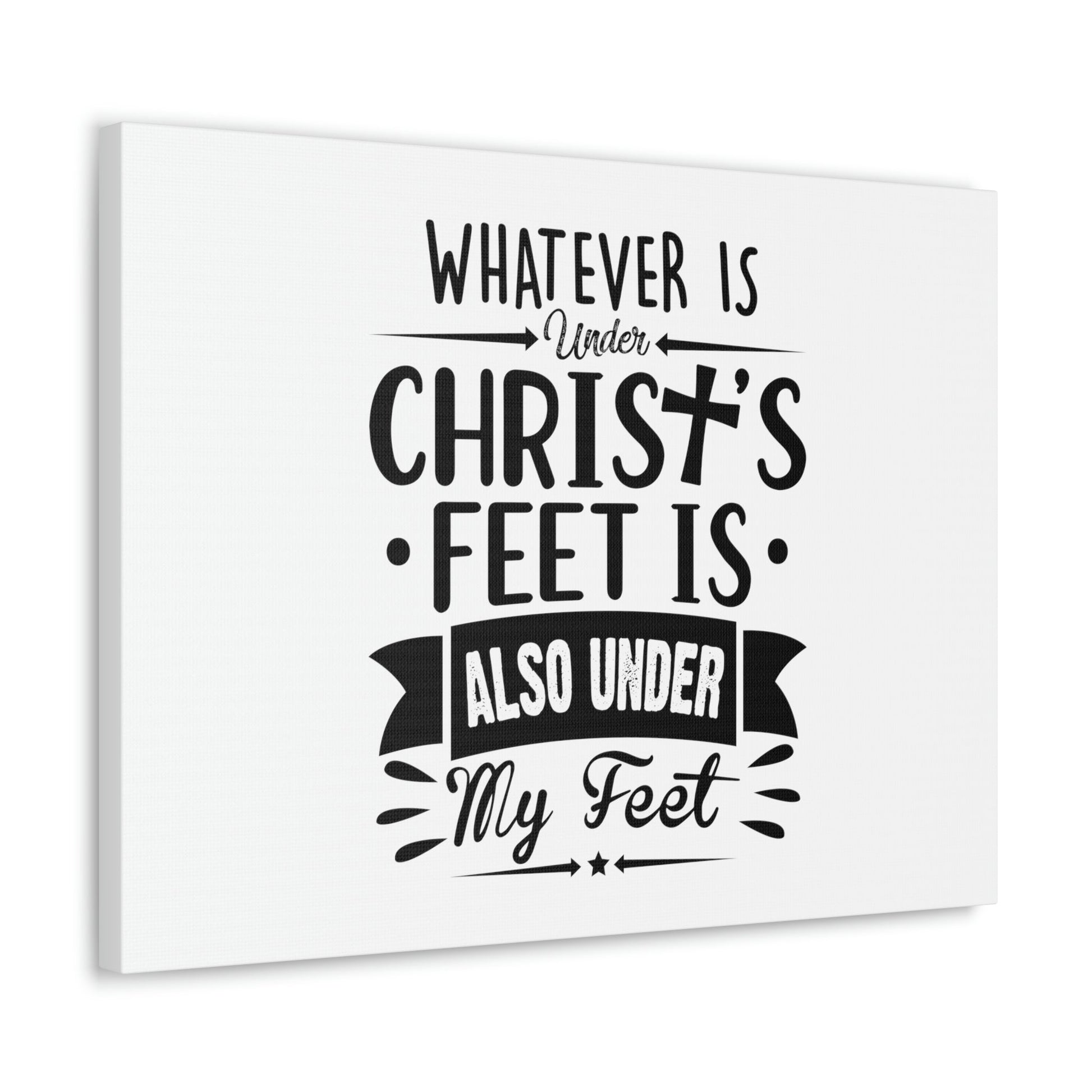 Under Christ's Feet Ephesians 1:22 Cross Christian Wall Art Bible Verse Print Ready to Hang Unframed-Express Your Love Gifts