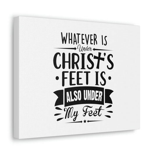 Under Christ's Feet Ephesians 1:22 Cross Christian Wall Art Bible Verse Print Ready to Hang Unframed-Express Your Love Gifts