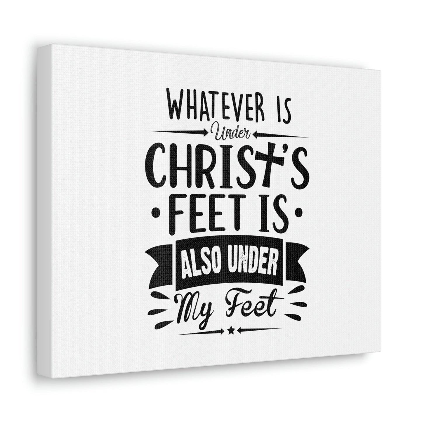 Under Christ's Feet Ephesians 1:22 Cross Christian Wall Art Bible Verse Print Ready to Hang Unframed-Express Your Love Gifts
