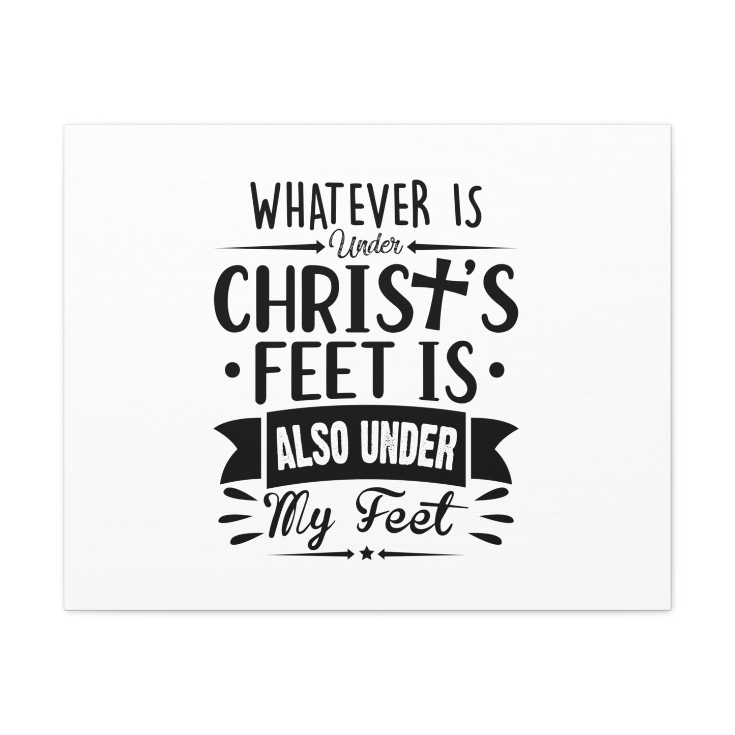 Under Christ's Feet Ephesians 1:22 Cross Christian Wall Art Bible Verse Print Ready to Hang Unframed-Express Your Love Gifts