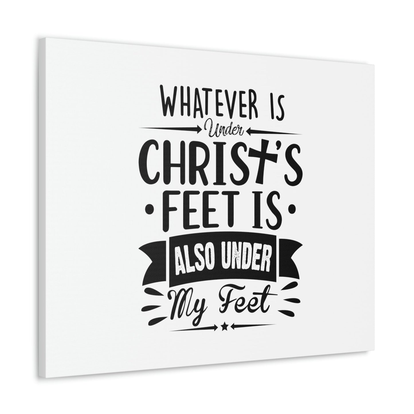 Under Christ's Feet Ephesians 1:22 Cross Christian Wall Art Bible Verse Print Ready to Hang Unframed-Express Your Love Gifts