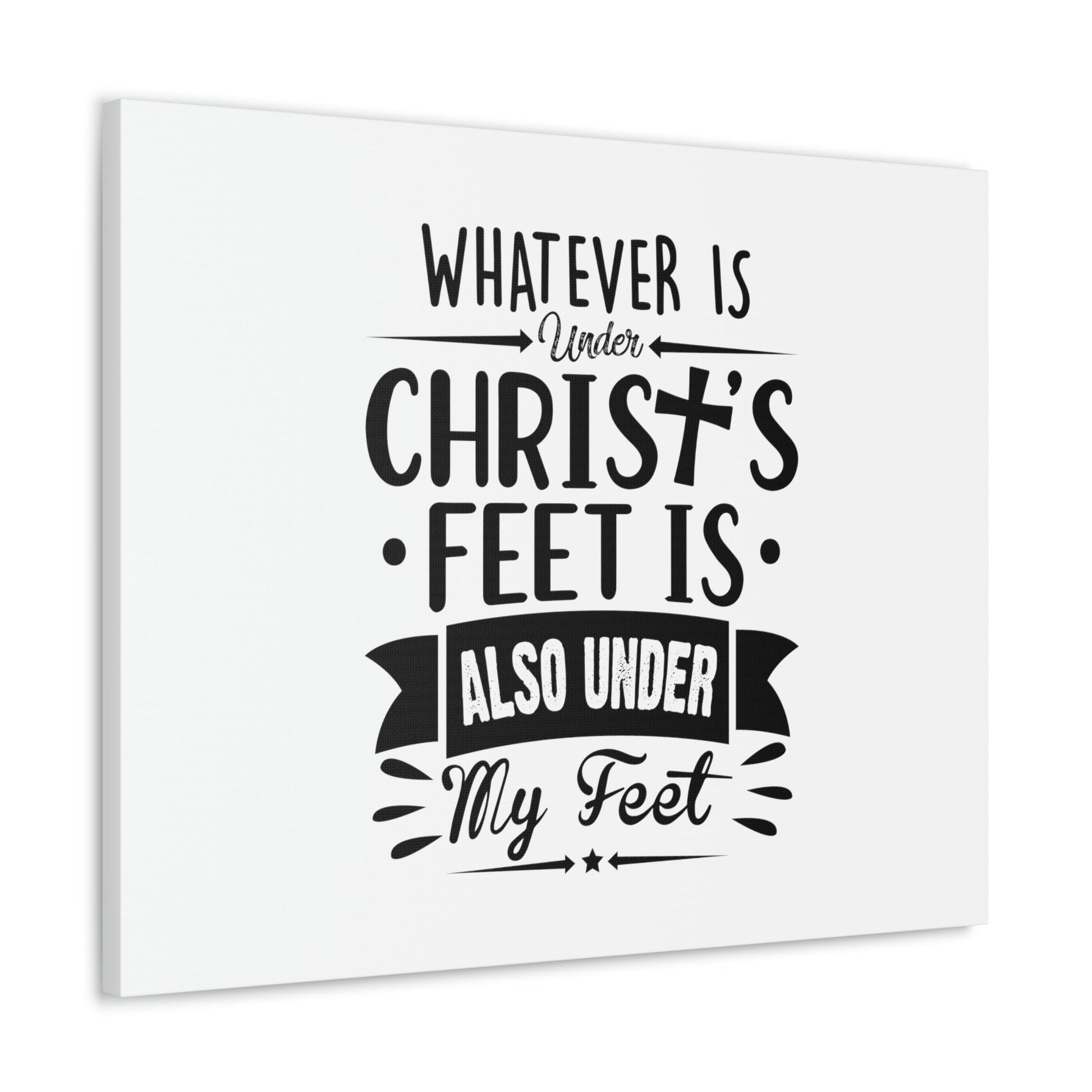 Under Christ's Feet Ephesians 1:22 Cross Christian Wall Art Bible Verse Print Ready to Hang Unframed-Express Your Love Gifts