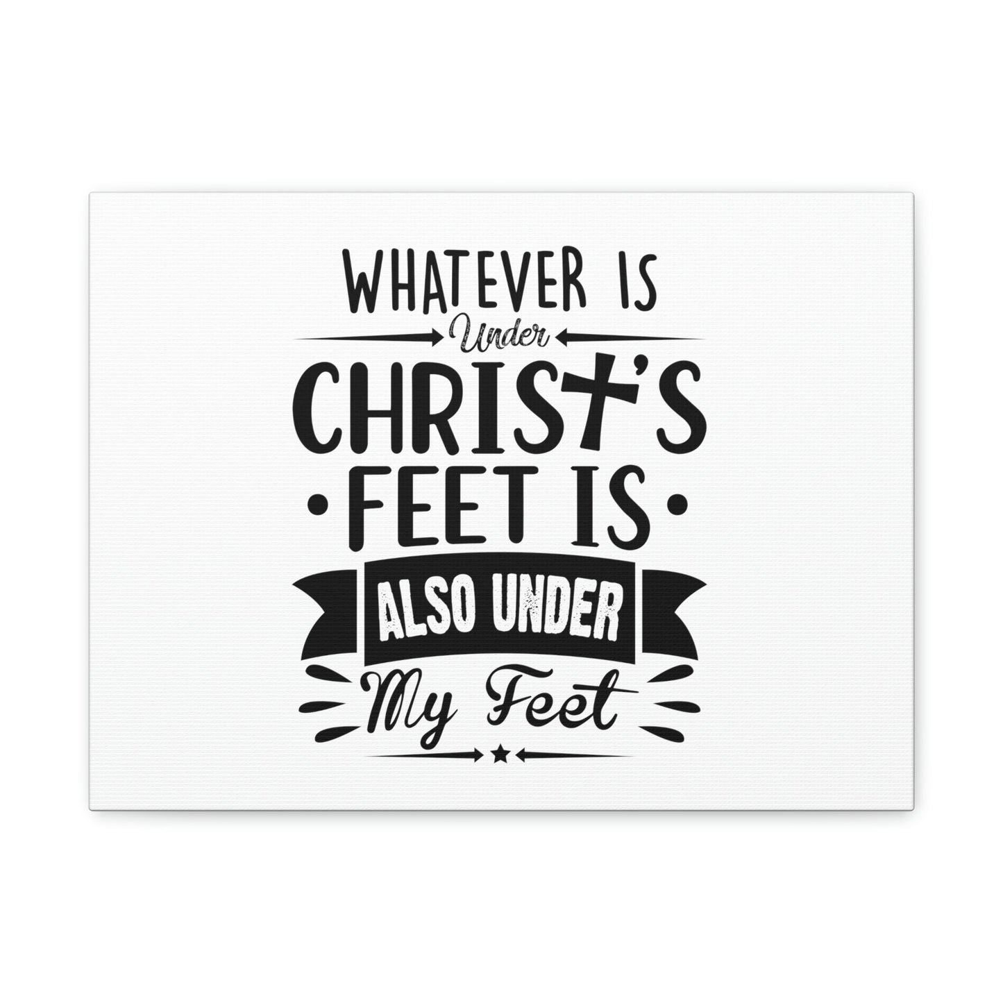 Under Christ's Feet Ephesians 1:22 Cross Christian Wall Art Bible Verse Print Ready to Hang Unframed-Express Your Love Gifts