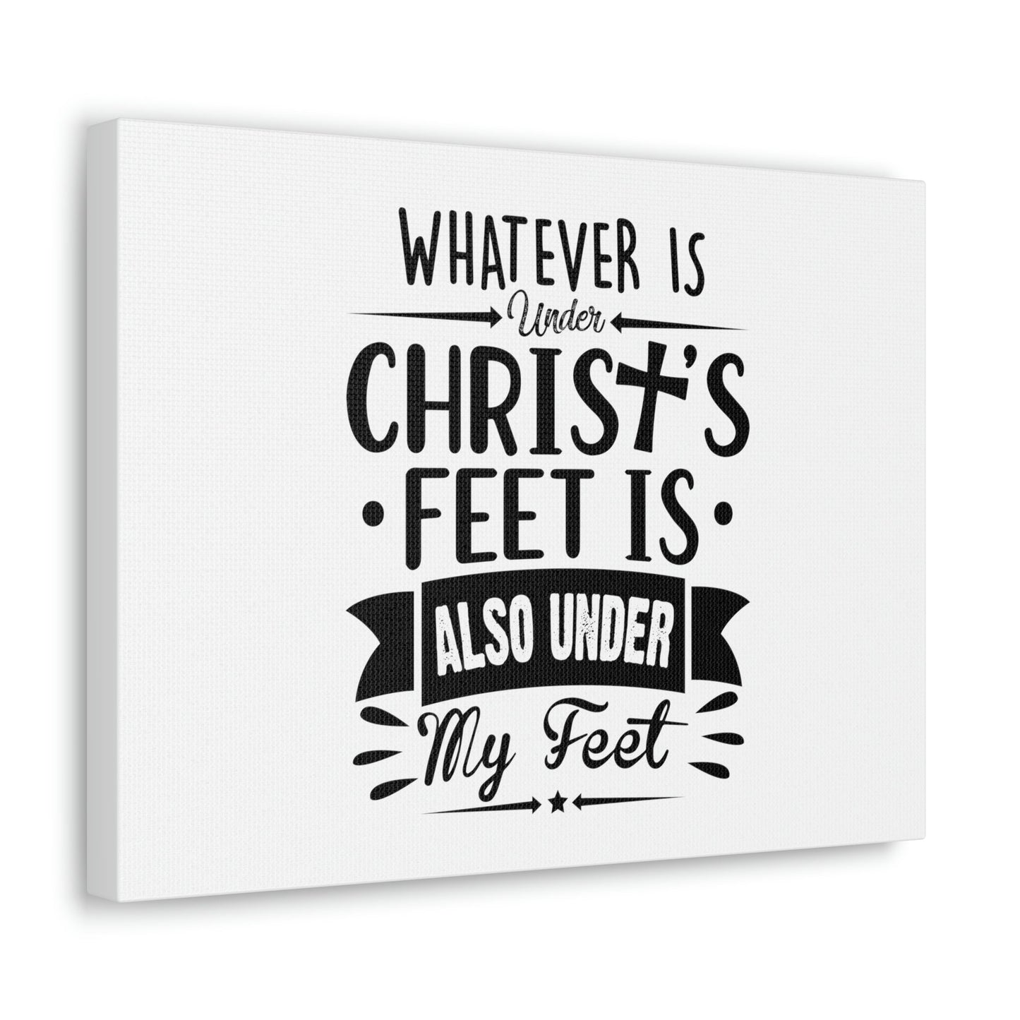 Under Christ's Feet Ephesians 1:22 Cross Christian Wall Art Bible Verse Print Ready to Hang Unframed-Express Your Love Gifts