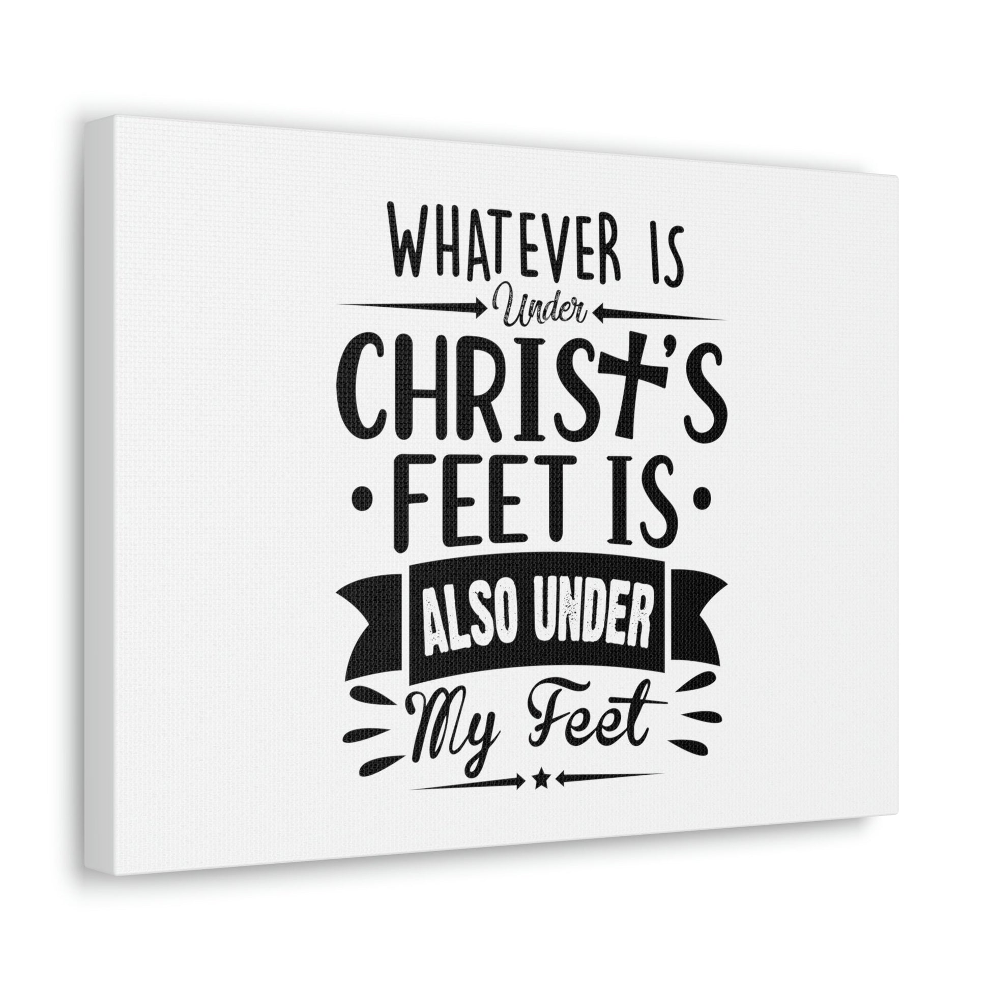 Under Christ's Feet Ephesians 1:22 Cross Christian Wall Art Bible Verse Print Ready to Hang Unframed-Express Your Love Gifts