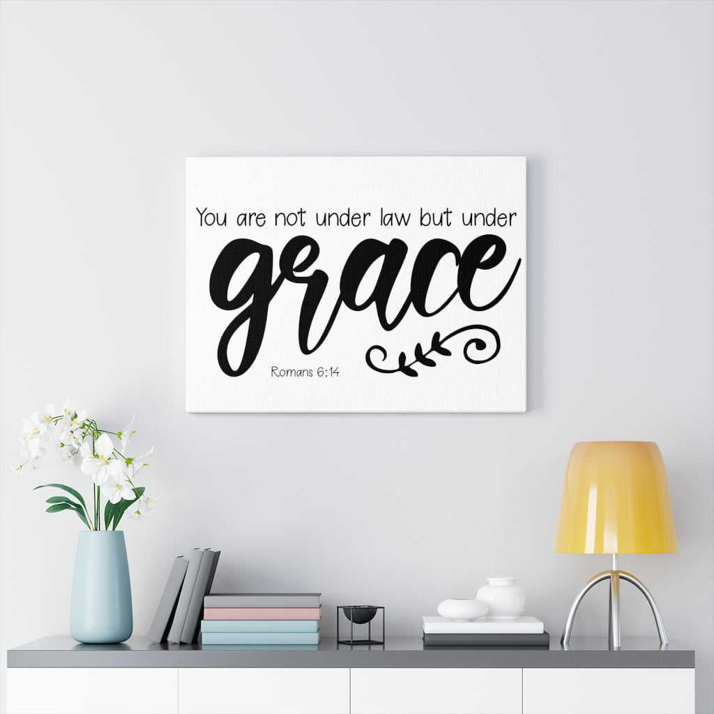 Scripture Walls Under Grace Romans 6:14 Bible Verse Canvas Christian Wall Art Ready to Hang Unframed-Express Your Love Gifts