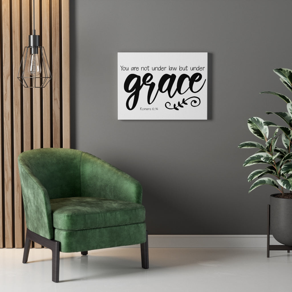 Scripture Walls Under Grace Romans 6:14 Bible Verse Canvas Christian Wall Art Ready to Hang Unframed-Express Your Love Gifts