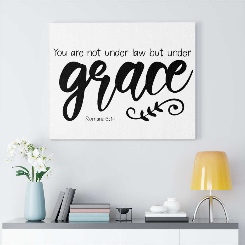 Scripture Walls Under Grace Romans 6:14 Bible Verse Canvas Christian Wall Art Ready to Hang Unframed-Express Your Love Gifts