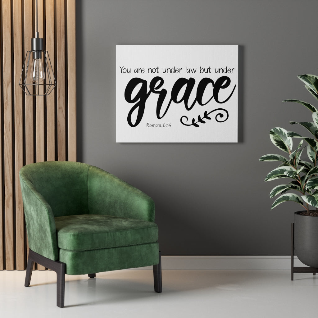 Scripture Walls Under Grace Romans 6:14 Bible Verse Canvas Christian Wall Art Ready to Hang Unframed-Express Your Love Gifts