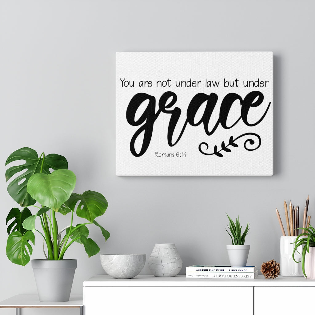 Scripture Walls Under Grace Romans 6:14 Bible Verse Canvas Christian Wall Art Ready to Hang Unframed-Express Your Love Gifts