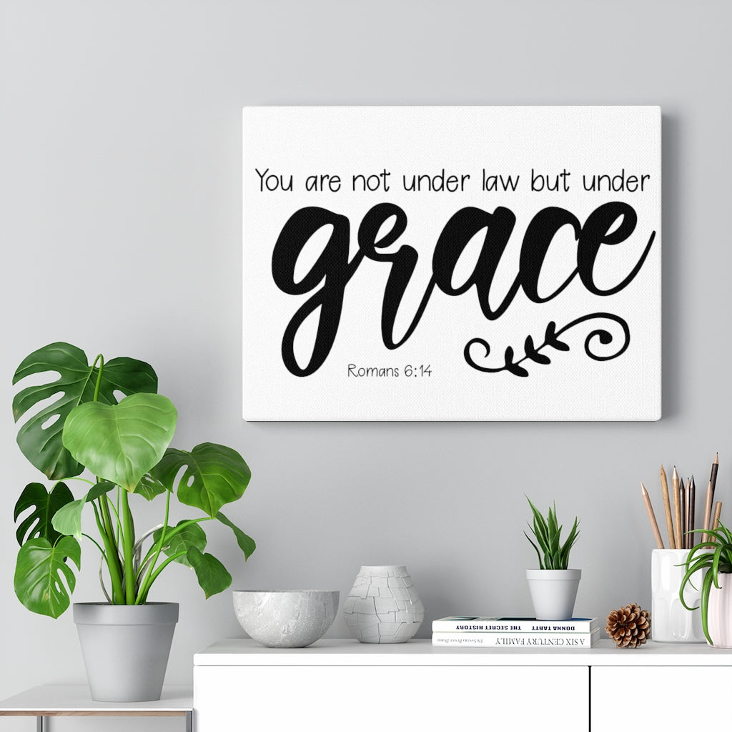 Scripture Walls Under Grace Romans 6:14 Bible Verse Canvas Christian Wall Art Ready to Hang Unframed-Express Your Love Gifts