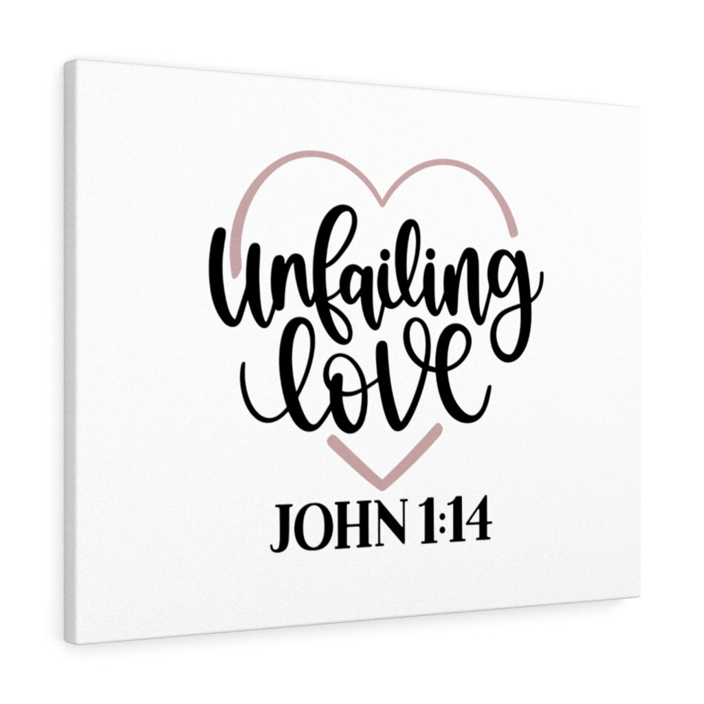 Unfailing Love John 1:14 Bible Verse Canvas Christian Wall Art Ready to Hang Unframed-Express Your Love Gifts