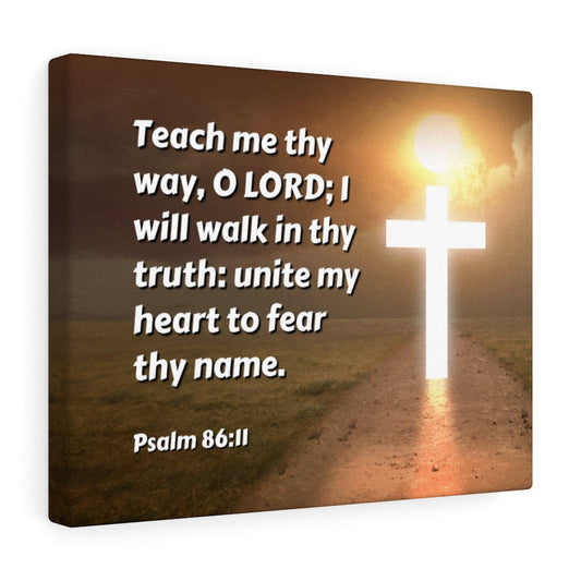 Unite My Heart Psalm 86:11 Bible Verse Canvas Christian Wall Art Ready to Hang Unframed-Express Your Love Gifts