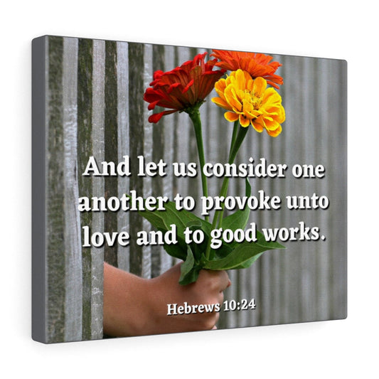 Unto Love Hebrews 10:24 Bible Verse Canvas Christian Wall Art Ready to Hang Unframed-Express Your Love Gifts