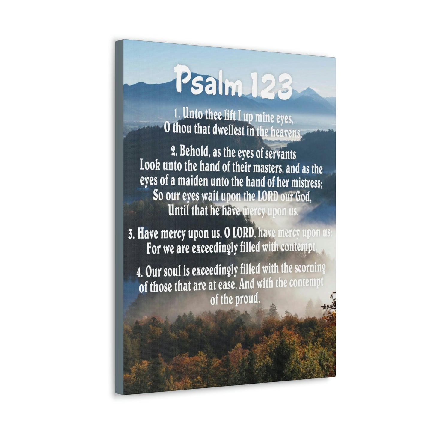 Scripture Walls Unto Thee Psalm 123:3 Christian Wall Art Bible Verse Print Ready to Hang Unframed-Express Your Love Gifts