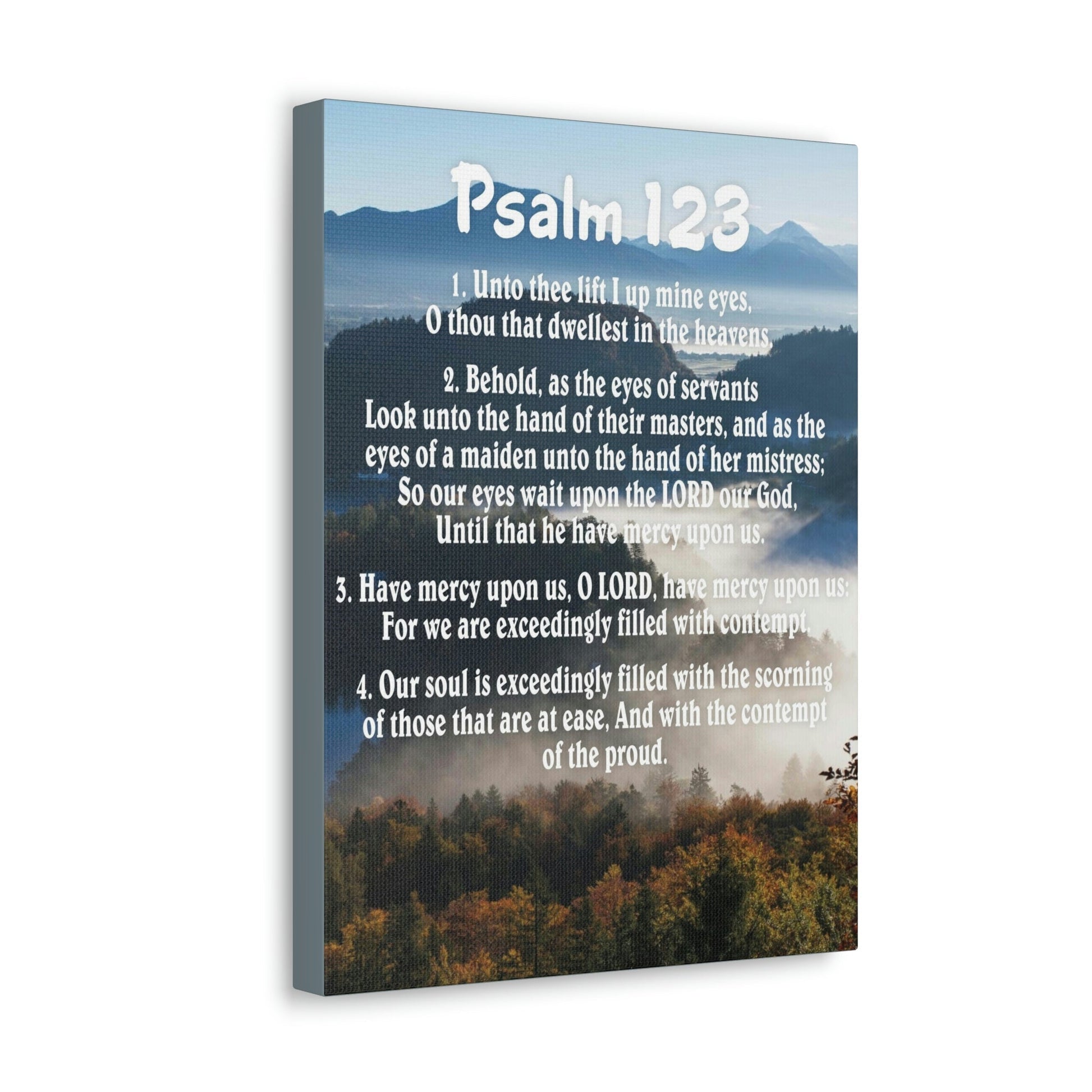 Scripture Walls Unto Thee Psalm 123:3 Christian Wall Art Bible Verse Print Ready to Hang Unframed-Express Your Love Gifts