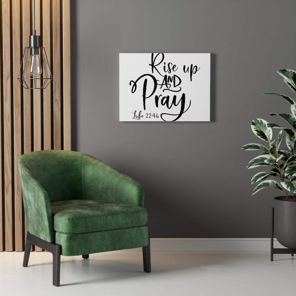 Scripture Walls Up And Pray Luke 22:46 Bible Verse Canvas Christian Wall Art Ready to Hang Unframed-Express Your Love Gifts