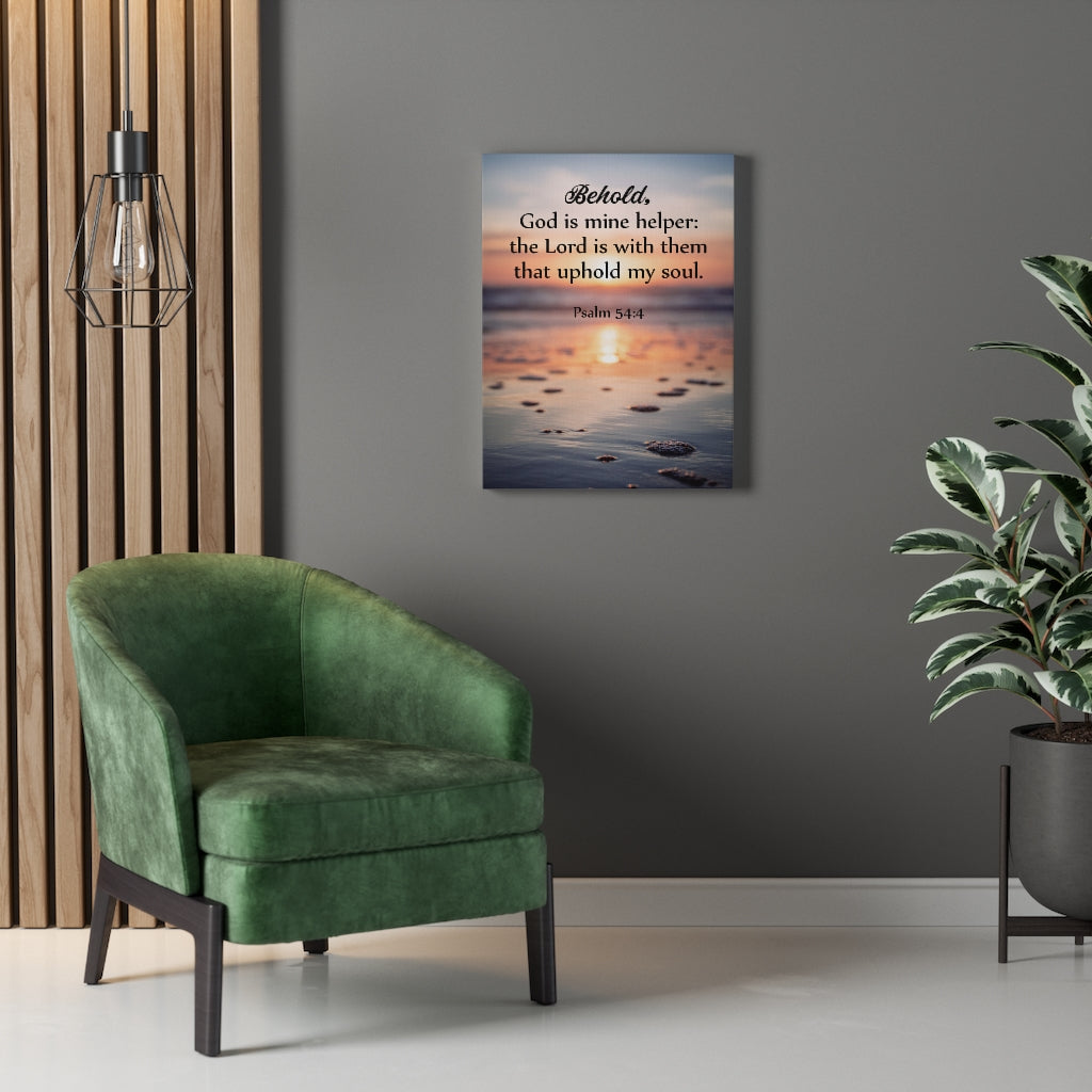 Uphold My Soul Psalm 54:4 Bible Verse Canvas Christian Wall Art Ready to Hang Unframed-Express Your Love Gifts
