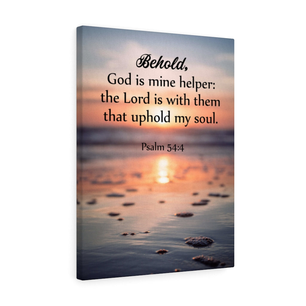 Scripture Walls Uphold My Soul Psalm 54:4 Bible Verse Canvas Christian Wall Art Ready to Hang Unframed-Express Your Love Gifts