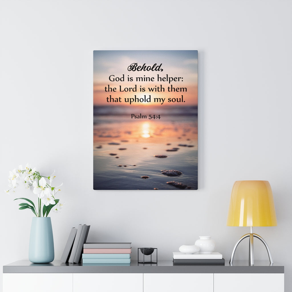 Scripture Walls Uphold My Soul Psalm 54:4 Bible Verse Canvas Christian Wall Art Ready to Hang Unframed-Express Your Love Gifts