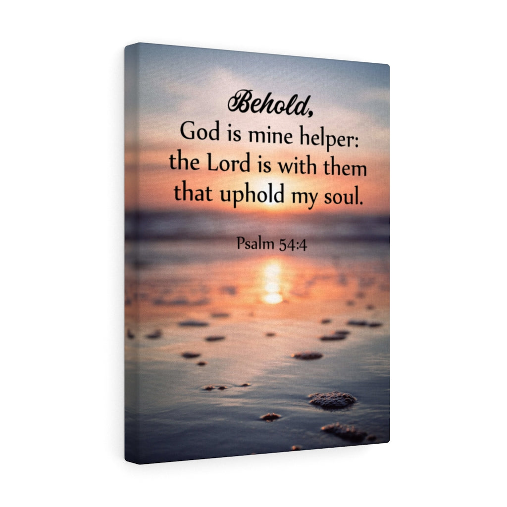 Scripture Walls Uphold My Soul Psalm 54:4 Bible Verse Canvas Christian Wall Art Ready to Hang Unframed-Express Your Love Gifts