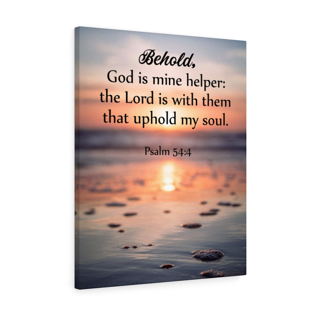 Scripture Walls Uphold My Soul Psalm 54:4 Bible Verse Canvas Christian Wall Art Ready to Hang Unframed-Express Your Love Gifts