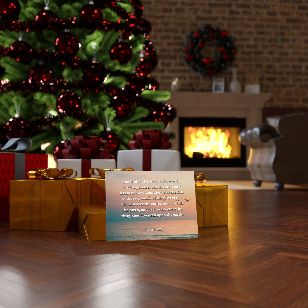 Upon The Earth Genesis 1:26 Bible Verse Canvas Christian Wall Art Ready to Hang Unframed-Express Your Love Gifts