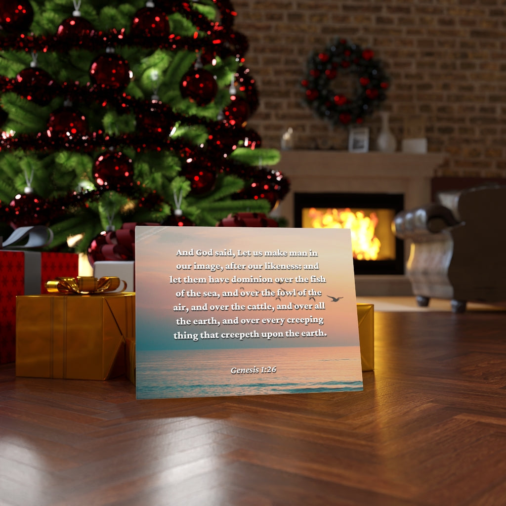 Upon The Earth Genesis 1:26 Bible Verse Canvas Christian Wall Art Ready to Hang Unframed-Express Your Love Gifts