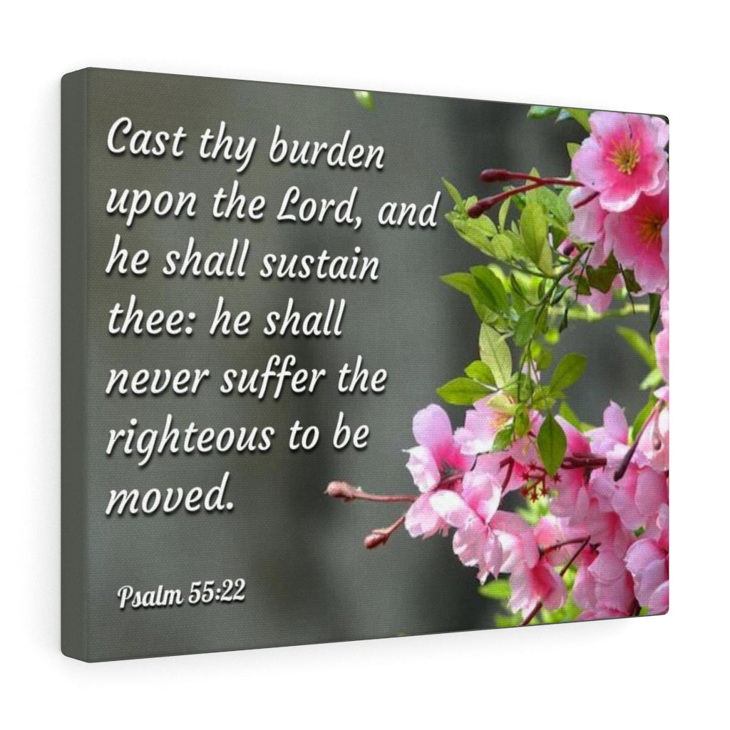 Upon The Lord Psalm 55:22 Bible Verse Canvas Christian Wall Art Ready to Hang Unframed-Express Your Love Gifts