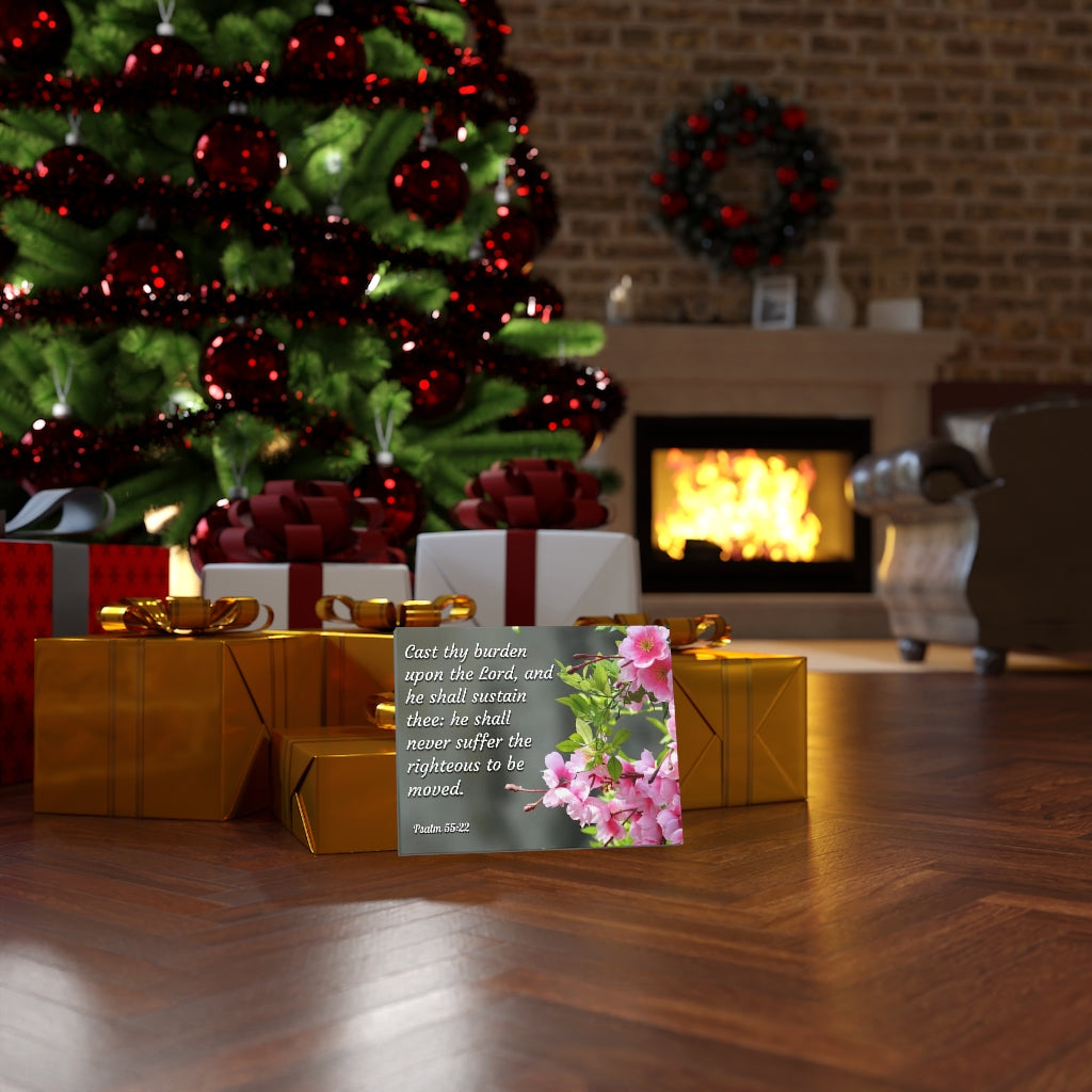 Upon The Lord Psalm 55:22 Bible Verse Canvas Christian Wall Art Ready to Hang Unframed-Express Your Love Gifts