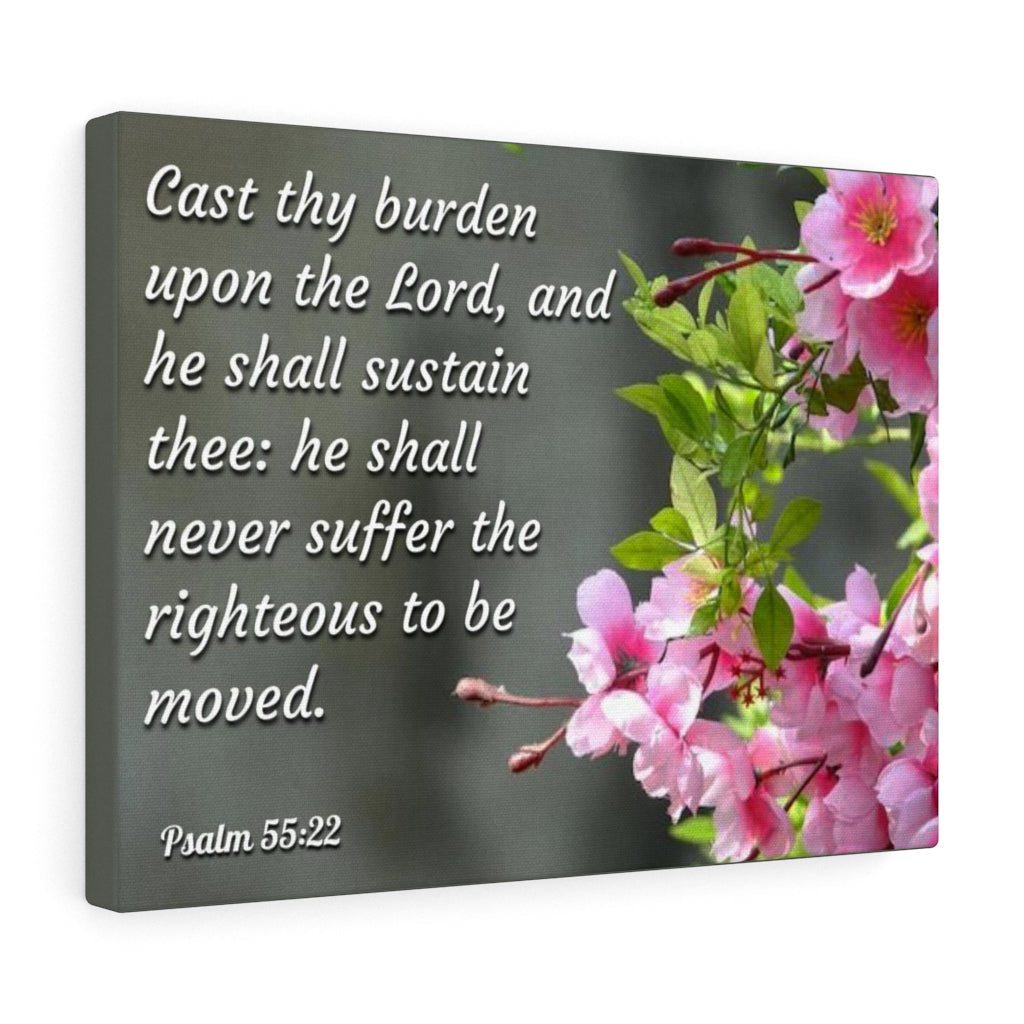Upon The Lord Psalm 55:22 Bible Verse Canvas Christian Wall Art Ready to Hang Unframed-Express Your Love Gifts