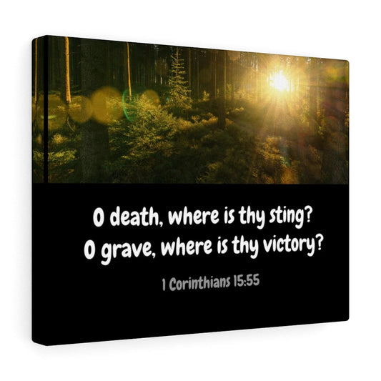 Victory Over Death 1 Corinthians 15:55 Bible Verse Canvas Christian Wall Art Ready to Hang Unframed-Express Your Love Gifts