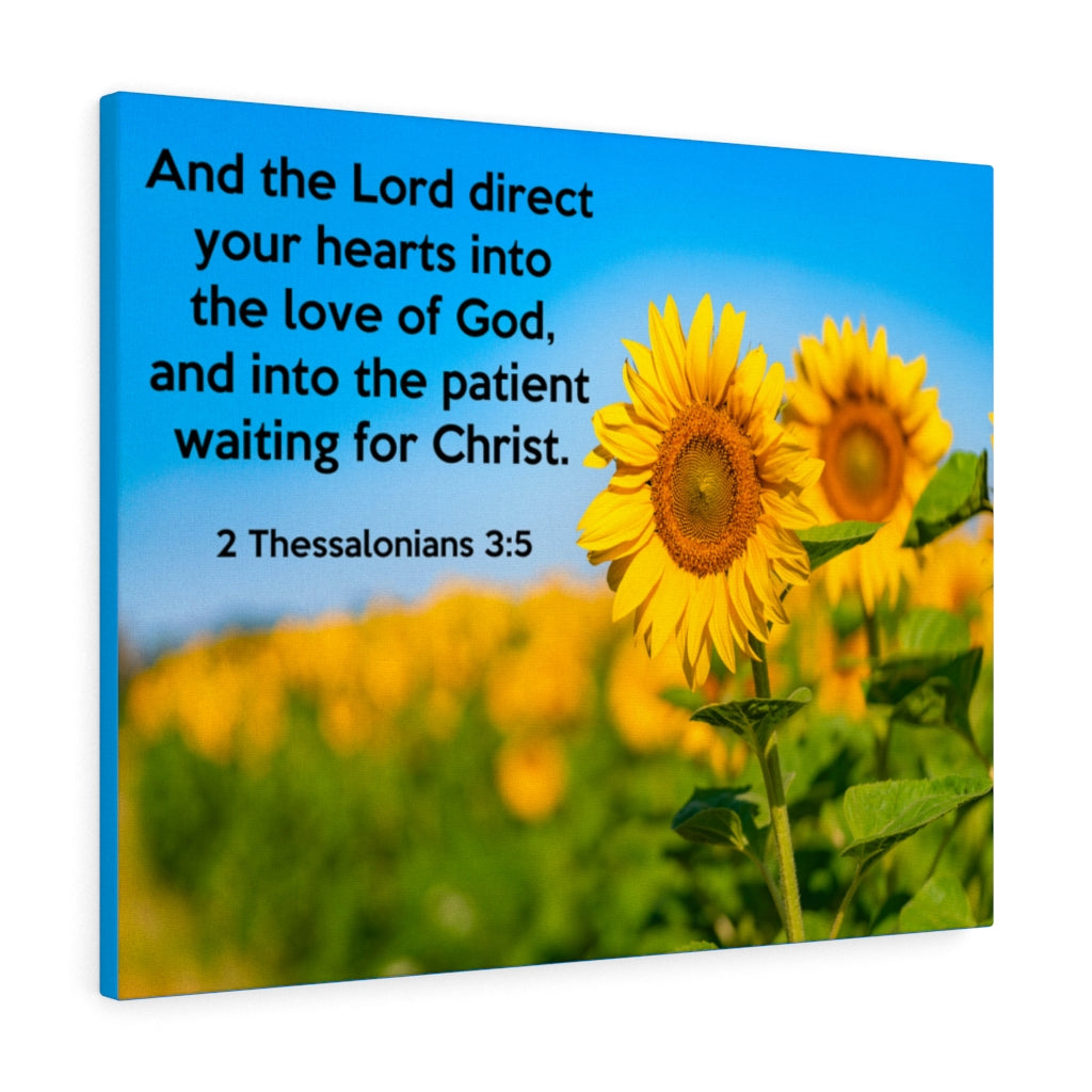 Waiting For Christ 2 Thessalonians 3:5 Bible Verse Canvas Christian Wall Art Ready to Hang Unframed-Express Your Love Gifts