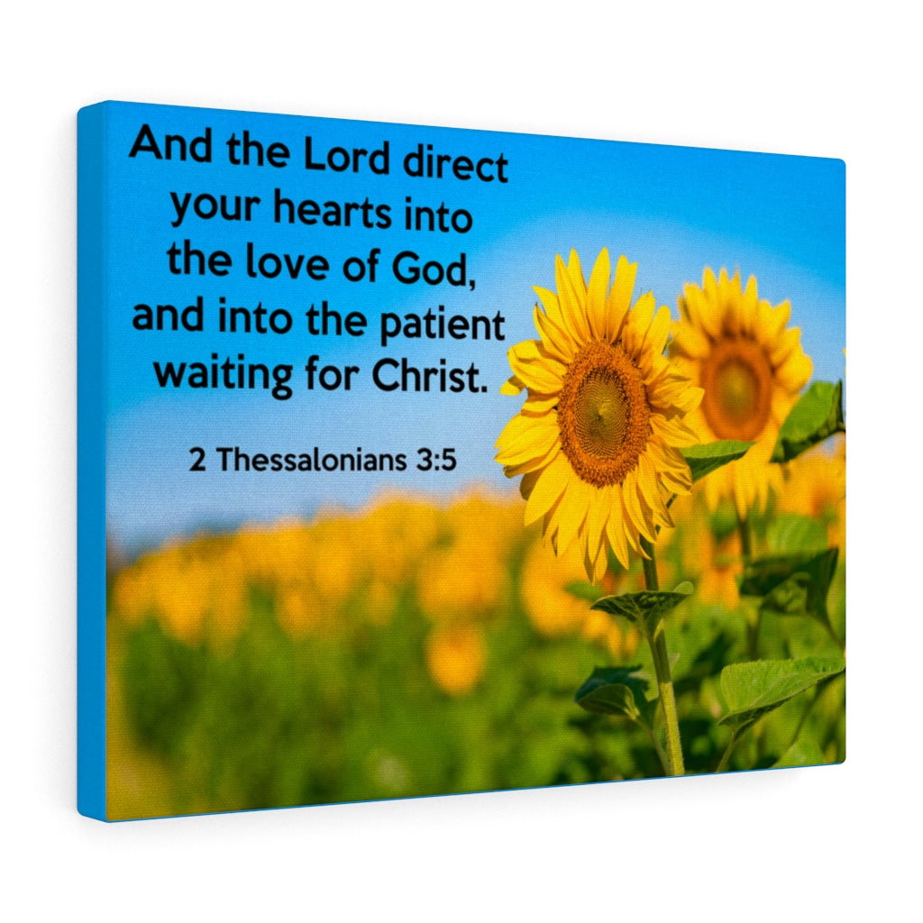 Scripture Walls Waiting For Christ 2 Thessalonians 3:5 Bible Verse Canvas Christian Wall Art Ready to Hang Unframed-Express Your Love Gifts